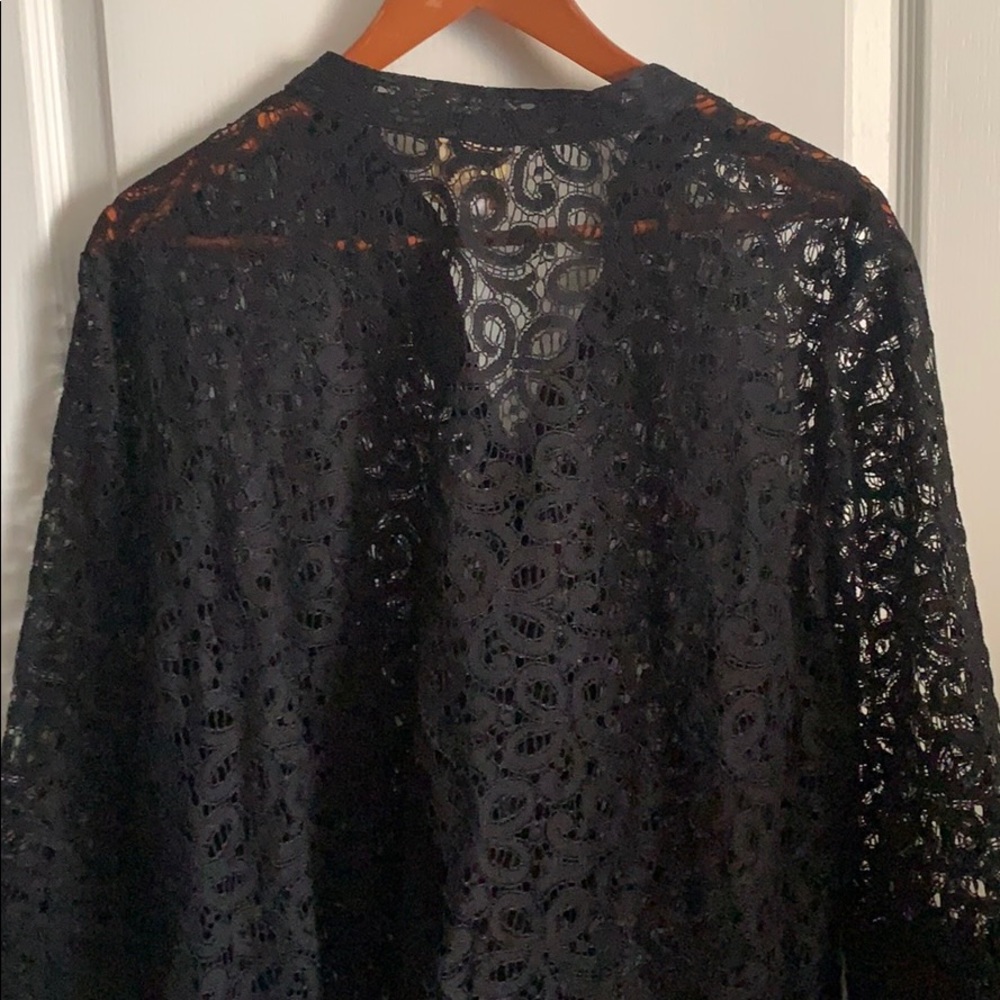 Ruby Rd black button up - Picture 4 of 4